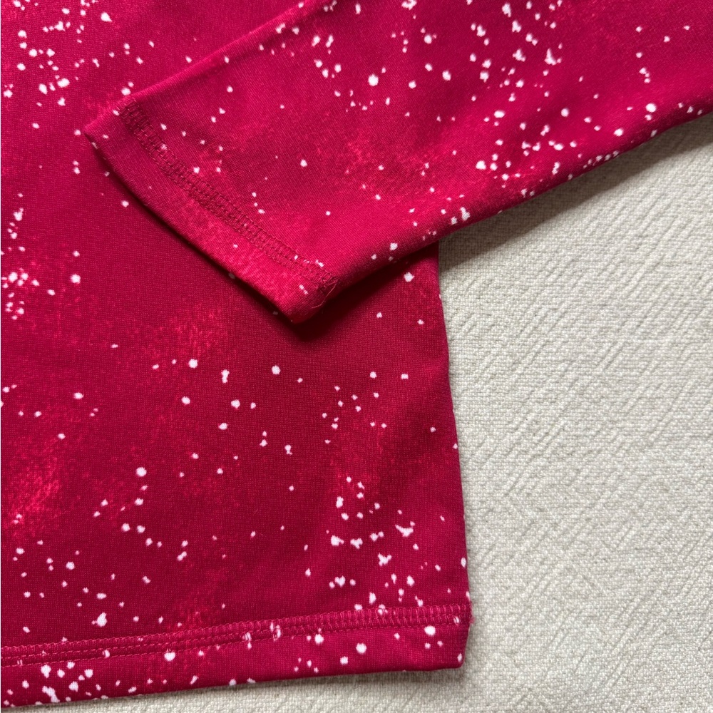 The North Face Hot Pink Constellation Print Fleece Long Sleeve 1/4 Zip Top S - Picture 3 of 9